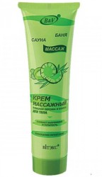 Крем для тела Витэкс Баня Сауна Массаж массажный с маслом персика и кокоса 100 мл