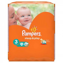 Подгузники 100 шт. Pampers слип энд плей миди 4-9 кг р. 3