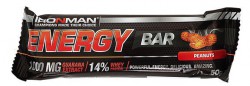 Батончик Ironman Энерджи бар с гуараной и женьшенем хрустящей кукурузой в белой глазури 50 г