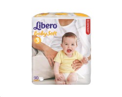 Подгузники 90 шт. Libero Беби софт миди 4-9 кг