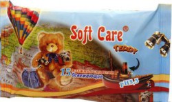 Салфетки влажные, Soft Care (Софт Кэа) 15 шт Тэдди очищающие антибактериальные с противомикробным эффектом