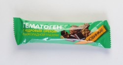 Гематоген Ригла с кедровым орехом в шоколадной глазури 40 г