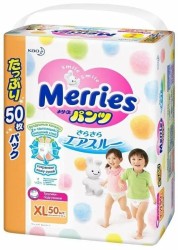 Подгузники-трусики 50 шт. Merries 12-22 кг р. XL